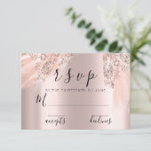 RSVP Blush Sweet 16th Jurk Bruids Shower Roos (Staand voorkant)