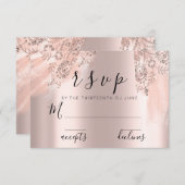 RSVP Blush Sweet 16th Jurk Bruids Shower Roos (Voorkant / Achterkant)