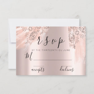 RSVP Blush Sweet 16th Jurk Bruiloft Feest Roos Kaartje