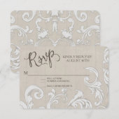 RSVP BOHO Boerderij Barn Lace Bohemian Wood Wedden (Voorkant / Achterkant)