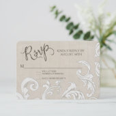 RSVP BOHO Boerderij Barn Lace Bohemian Wood Wedden (Staand voorkant)