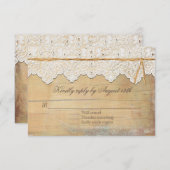 RSVP Boho Elegant Rustiek Land  Kant Hout (Voorkant / Achterkant)