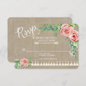 RSVP BOHO Flower Peony Babys Breath Barn Boerderij (Voorkant / Achterkant)