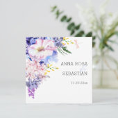 *~* RSVP Boho Flowers AR12 QR Wedding Kaart (Staand voorkant)