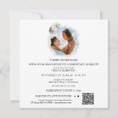 *~* RSVP Boho Flowers AR12 QR Wedding Kaart (Achterkant)