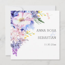*~* RSVP Boho Flowers AR12 QR Wedding Kaart