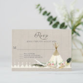 RSVP BOHO Tribal Feathers T-shirt Pee Floral Rusti (Staand voorkant)