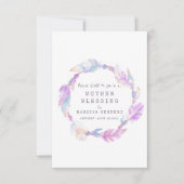 RSVP boho veer paarse tribal baby zegen (Voorkant)