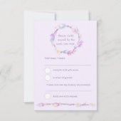 RSVP boho veer paarse tribal baby zegen (Achterkant)