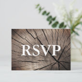 RSVP-bomen en Natuur getextureerd huwelijk RSVP Kaartje (Staand voorkant)