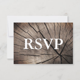 RSVP-bomen en Natuur getextureerd huwelijk RSVP Kaartje