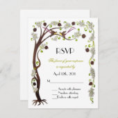 RSVP-boom, verticaal RSVP Kaartje (Voorkant / Achterkant)