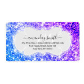 RSVP Bridal Monogram Weddenschap Glitter Princes P Etiket (Voorkant)