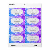 RSVP Bridal Monogram Weddenschap Glitter Princes P Etiket (Full Sheet)