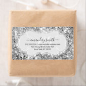 RSVP Bridal Monogram Weddenschap Glitter Silver Gr Etiket (Insitu)