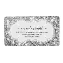 RSVP Bridal Monogram Weddenschap Glitter Silver Gr