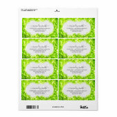 RSVP Bridal Monogram Wedding Glitter Princs Green Etiket (Full Sheet)