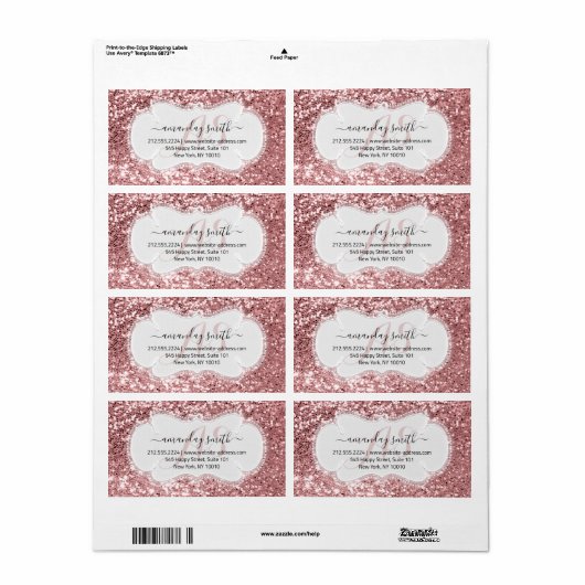 RSVP Bridal Sweet 16th Baby shower Vip Roos Etiket (Full Sheet)