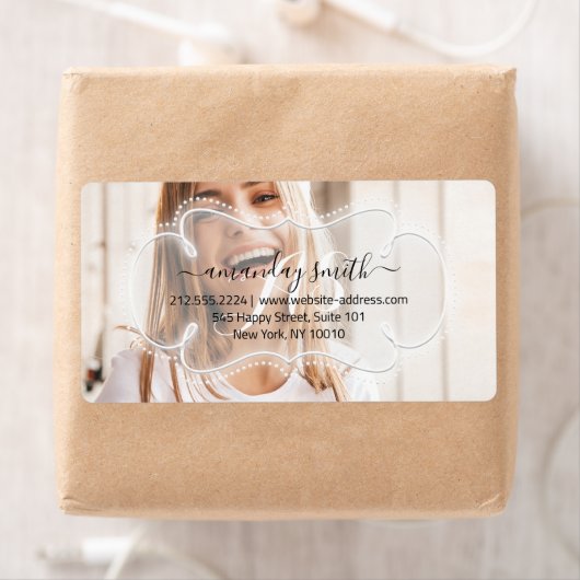 RSVP Bridal Sweet Monogram Aangepaste foto Etiket (Insitu)