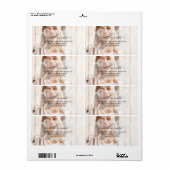 RSVP Bridal Sweet Monogram Aangepaste foto Etiket (Full Sheet)