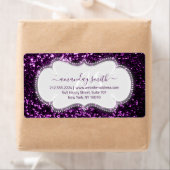 RSVP Bridal Sweet Monogram Paars Royal Glitter Etiket (Insitu)