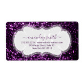RSVP Bridal Sweet Monogram Paars Royal Glitter Etiket (Voorkant)