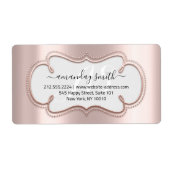RSVP Bridal Sweet Monogram Roos Gold Lijst Etiket (Voorkant)