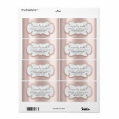 RSVP Bridal Sweet Monogram Roos Gold Lijst Etiket (Full Sheet)