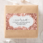 RSVP Bridal Sweet Monogram Weddenschap Glitter Roo Etiket (Insitu)