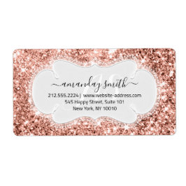 RSVP Bridal Sweet Monogram Weddenschap Glitter Roo Etiket