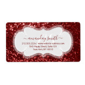 RSVP Bridal Sweet Monogram Weddenschap Royal Glitt Etiket (Voorkant)