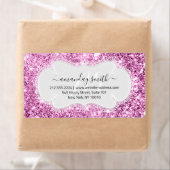 RSVP Bridal Sweet Monogram Weddenschap Roze Glitte Etiket (Insitu)