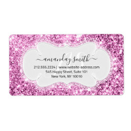 RSVP Bridal Sweet Monogram Weddenschap Roze Glitte Etiket