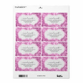 RSVP Bridal Sweet Monogram Weddenschap Roze Glitte Etiket (Full Sheet)