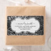 RSVP Bridal Sweet Monogram Wedding Gray Glitter Etiket (Insitu)