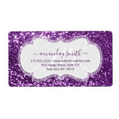 RSVP Bridal Sweet MonogramViolet Royal Glitter Etiket (Voorkant)