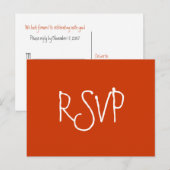 RSVP - BRIEFKAART (Voorkant / Achterkant)