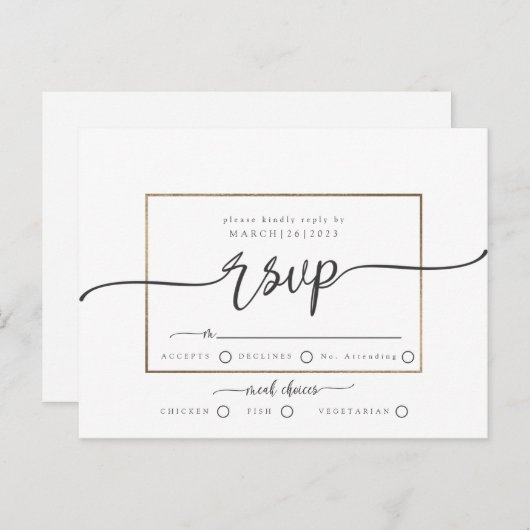 rsvp briefkaart (Voorkant / Achterkant)