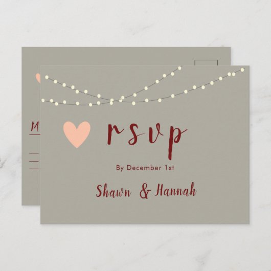 rsvp-briefkaart briefkaart (Voorkant / Achterkant)