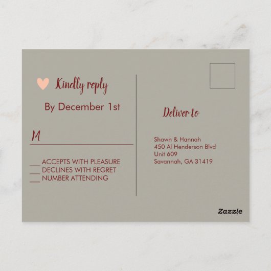 rsvp-briefkaart briefkaart (Achterkant)