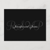RSVP Briefkaart bruiloft monogram namen (Voorkant)