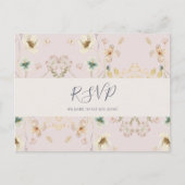 RSVP-Briefkaart Keuze uit het voorjaarsmenu Blush Briefkaart (Voorkant)
