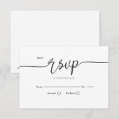 RSVP-Briefkaart - legant Kaart (Voorkant / Achterkant)