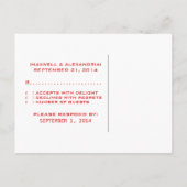 RSVP-Briefkaart met Red D20-desktop Uitnodiging Briefkaart (Achterkant)