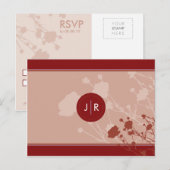 RSVP-BRIEFKAART: Michelle W. Uitnodiging Briefkaart (Voorkant / Achterkant)