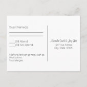 RSVP-Briefkaart |  Roos bruiloft Uitnodiging Briefkaart (Achterkant)