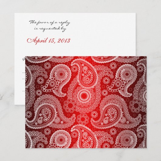 RSVP-Briefkaart RSVP Uitnodiging Briefkaart (Voorkant / Achterkant)