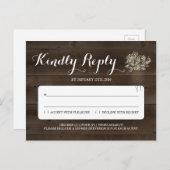RSVP-Briefkaart | Rustic Baby's Breath Uitnodiging Briefkaart (Voorkant / Achterkant)