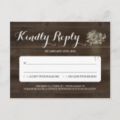 RSVP-Briefkaart | Rustic Baby's Breath Uitnodiging Briefkaart (Voorkant)