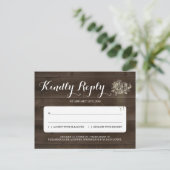 RSVP-Briefkaart | Rustic Baby's Breath Uitnodiging Briefkaart (Staand voorkant)
